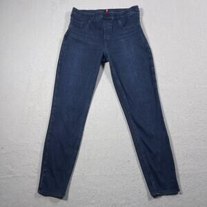 Spanx Jeans Womens Large Blue Skinny Leg Pull On‎ Stretch Jeggings Denim Pants